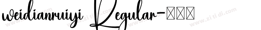 weidianruiyi Regular字体转换